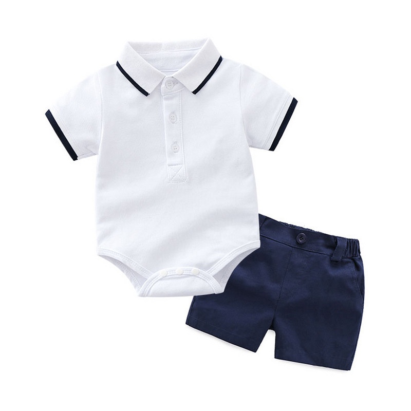 Baby boy white polo onesie sale