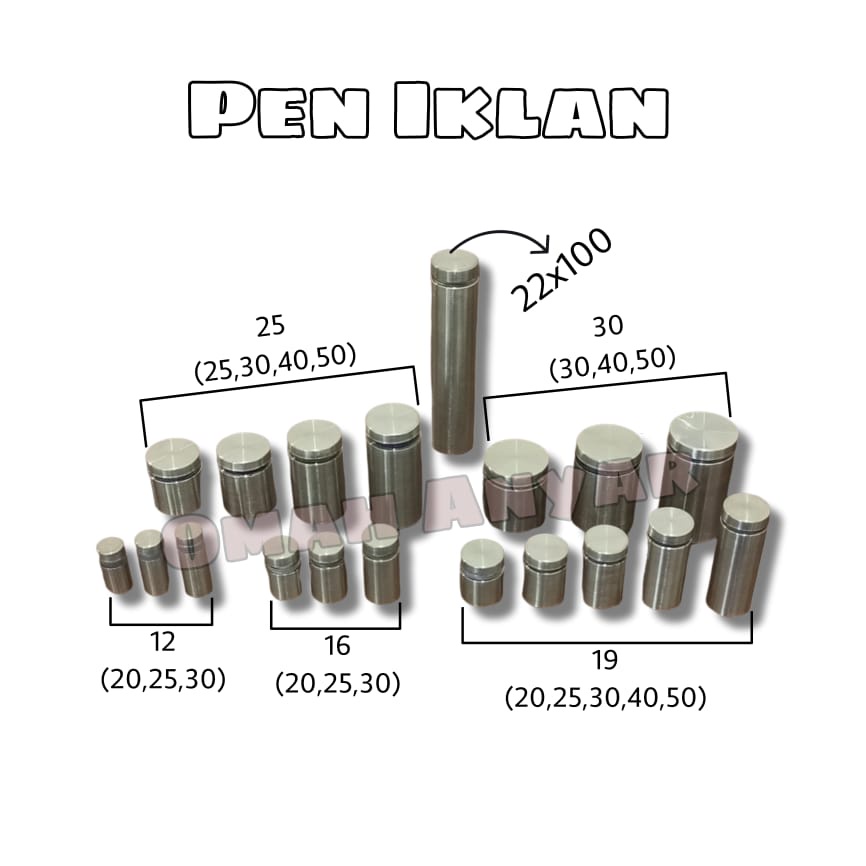 Pen Bolt Advertising Acrylic Glass Sign Board Poster Wall Advertising