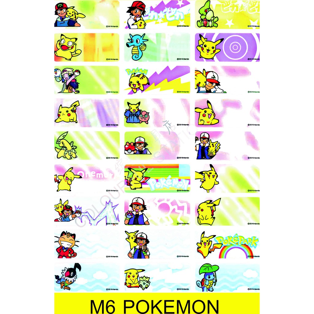 NAME STICKER POKEMON (WATERPROOF) | Shopee Philippines