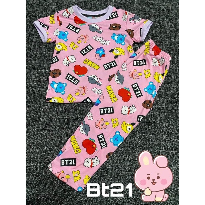 PINK BT21 PAJAMA SET Shopee Philippines