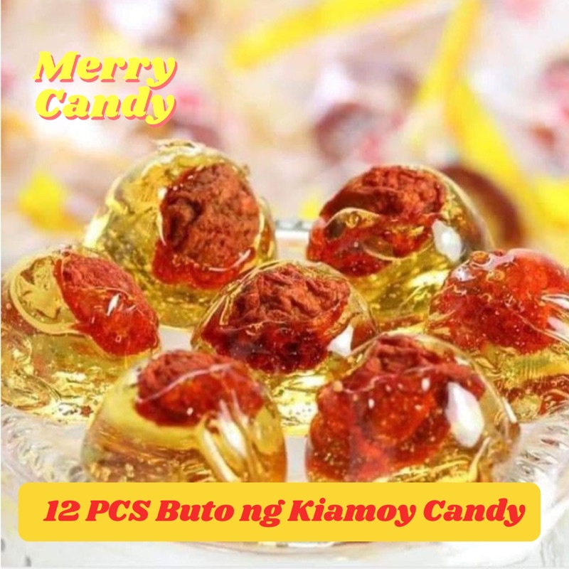 12 PCS Buto ng Kiamoy Candy (Kiamoy Seed only with Sweet Coat) | Shopee ...