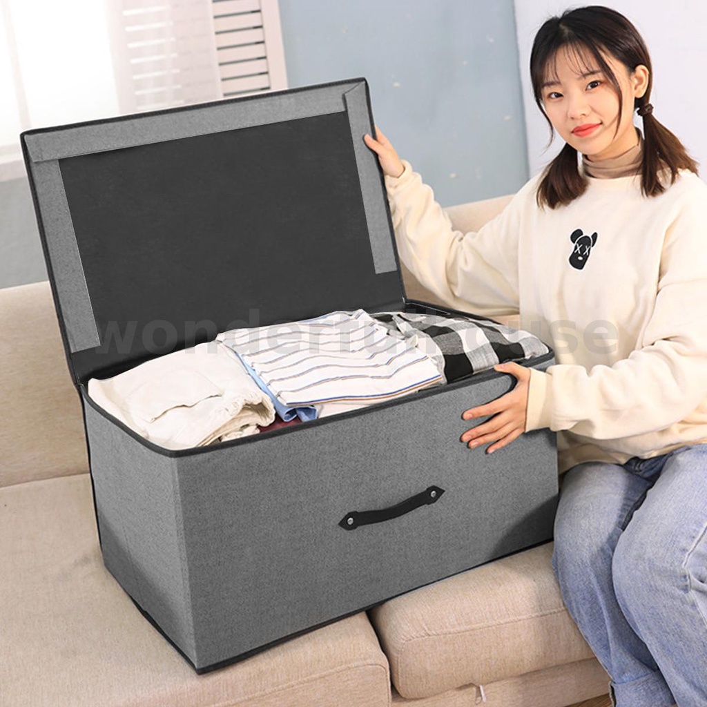 Collapsible Kids Toys Box Chest Storage with Flip-Top Lid Organizer ...