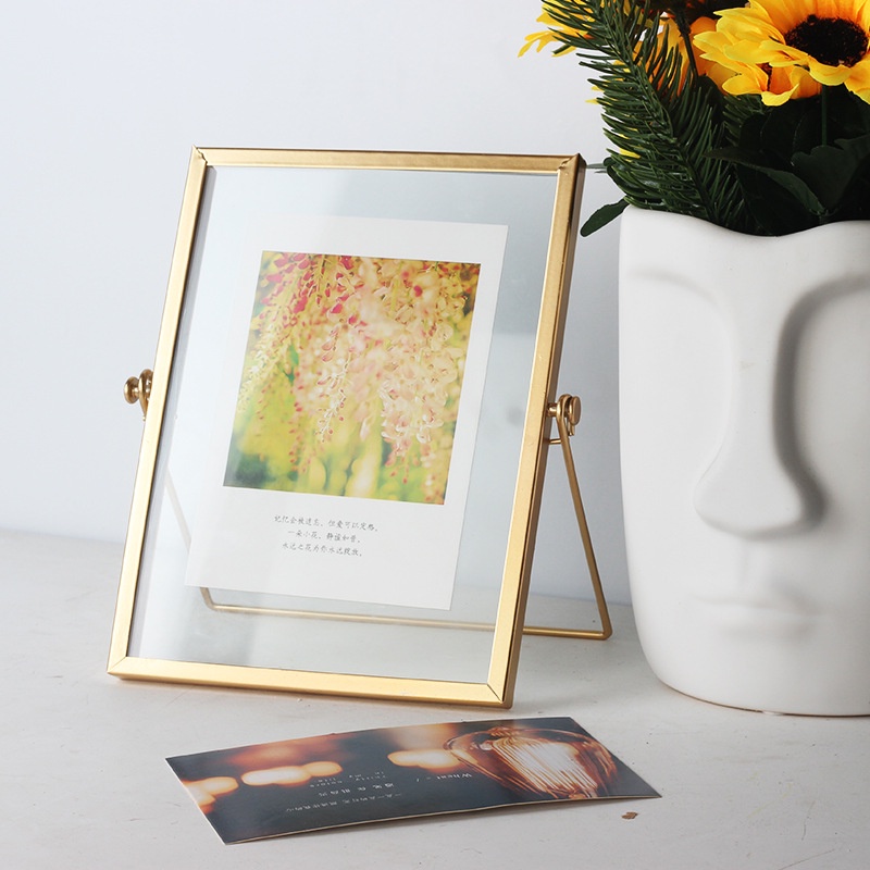 Gold Metal Floating Picture Frame Ins Style 6" Shopee Philippines