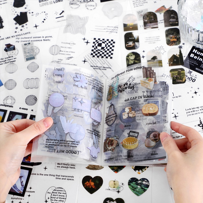 Journamm 20 Sheets PET Natural Collection Stickers Book DIY Journaling ...