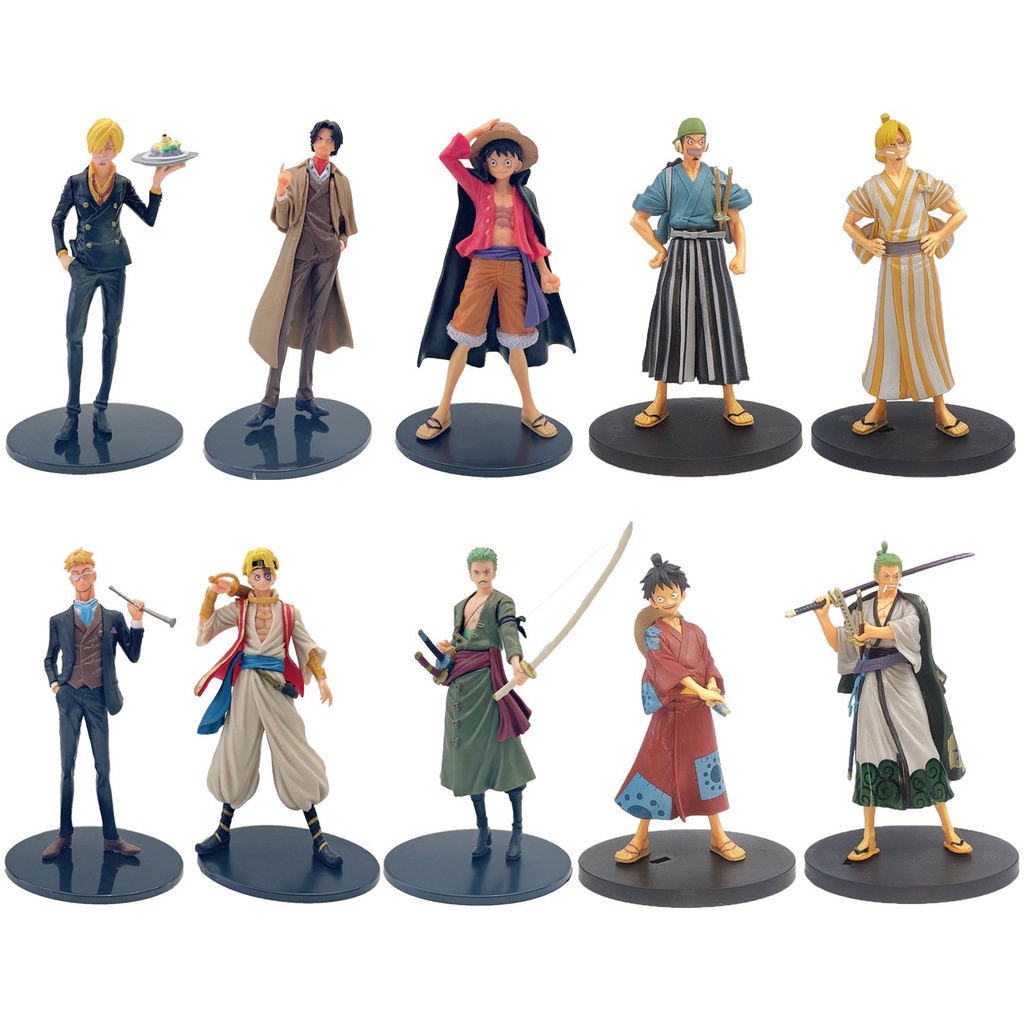 ONE PIECE Figurines 10 Model Wano Country Series 17cm Luffy Zoro Sanji