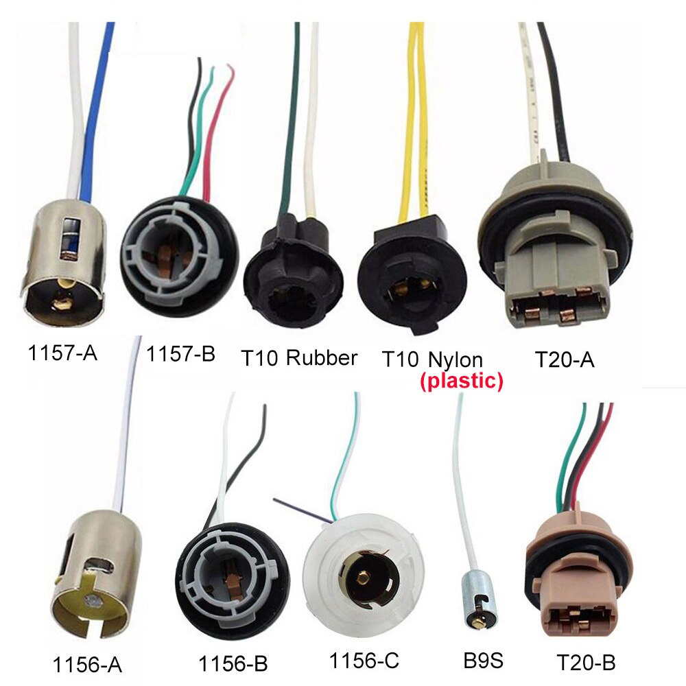 1pcs bus car lamp lights bulb socket led t10 t20 1156 1157 extension ...