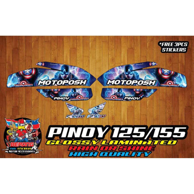 Pinoy 125/155 Marvel Hero Decals | Shopee Philippines