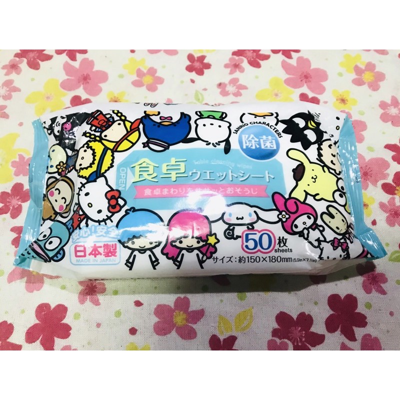 Sanrio Characters Table cleaning Wipes 50 sheets 150x180mm Shopee