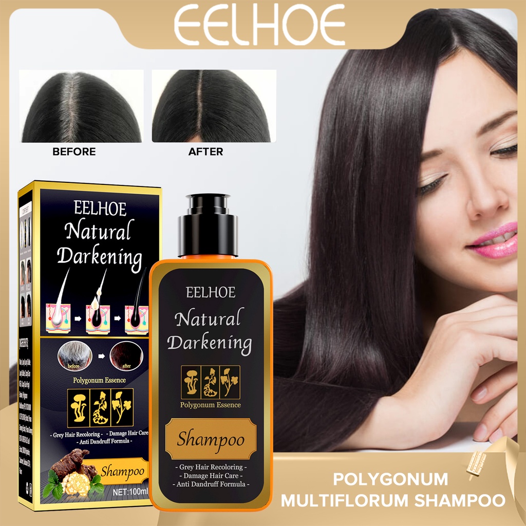 Eelhoe Polygonum Multiflora Shampoo Black Hair Natural Organic Conditioner Darkening Plant 8561