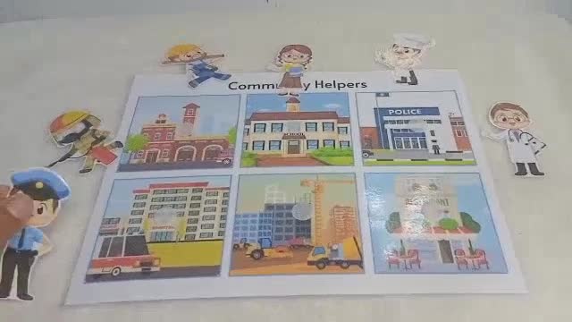 Community Helpers Interactive Busy Book Laminated Activity For Learning ...