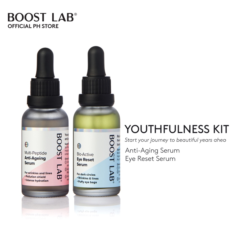 BOOST LAB Youthfulness Kit (Eye Reset Serum + AntiAgeing Serum) Shopee Philippines