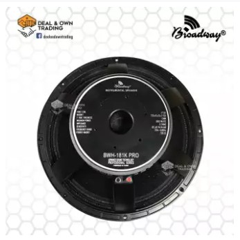 Broadway BWH-181K PRO Ohms 18 inch 1000W Double Magnet Speaker