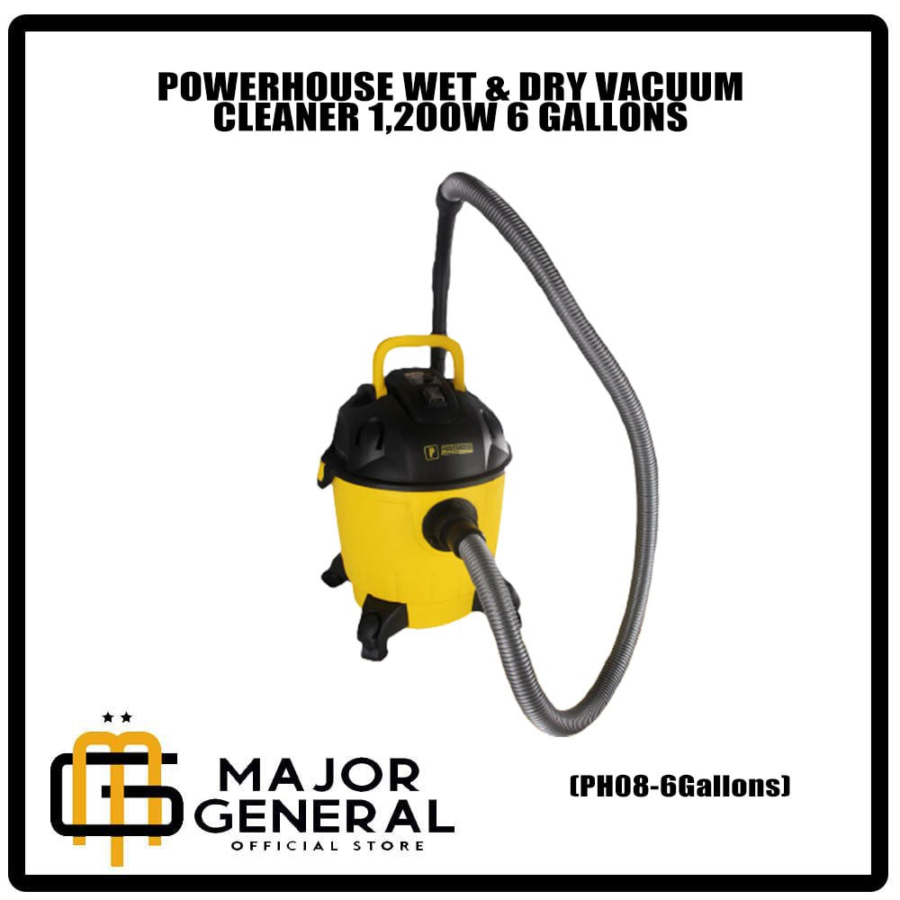 POWERHOUSE WET & DRY VACUUM CLEANER 1,200W 6 GALLONS (PH086Gallons