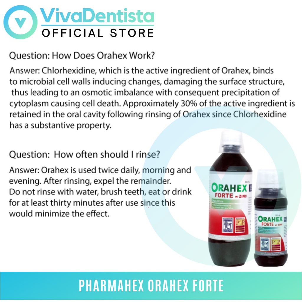 Orahex Forte with Zinc Oral Rinse, with Chlorhexidine Gluconate, most ...