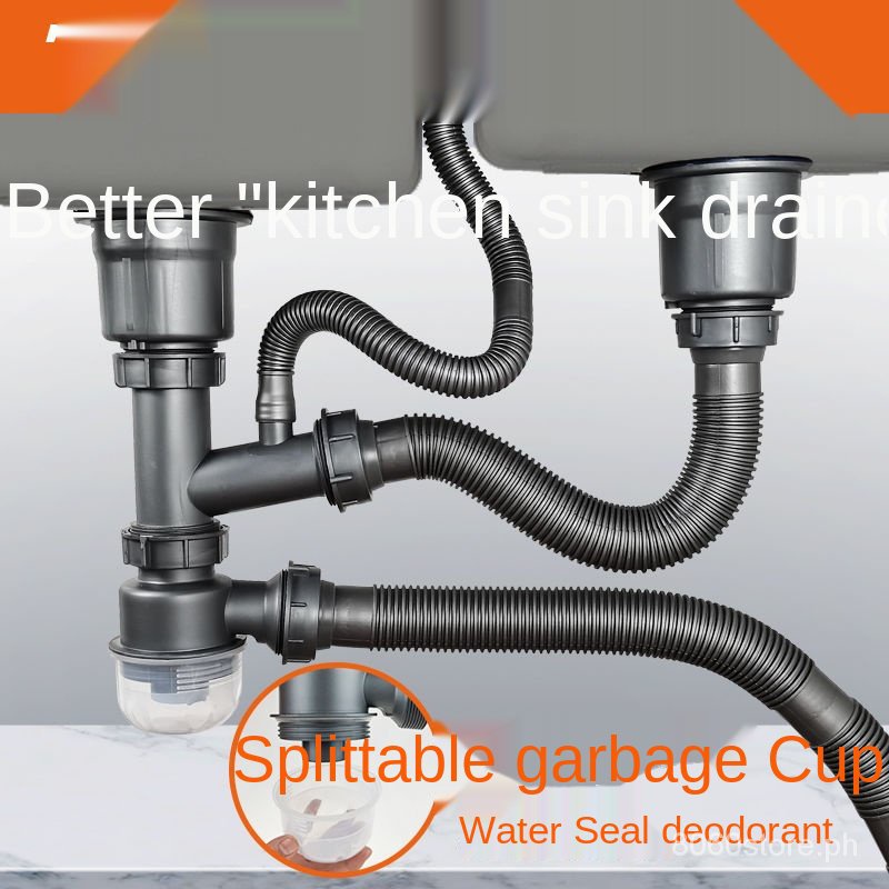 Kitchen sink drain pipe, sewer hose, universal telescopic sewer pipe ...