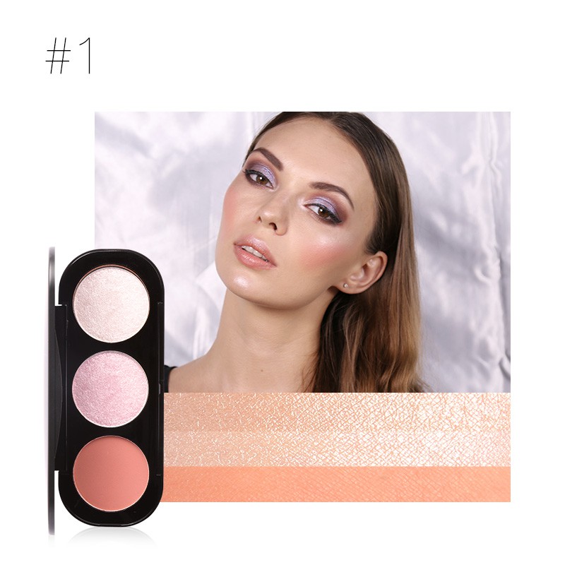 FOCALLURE Blush & Highlighter Palette - 3 Colours | Shopee Philippines