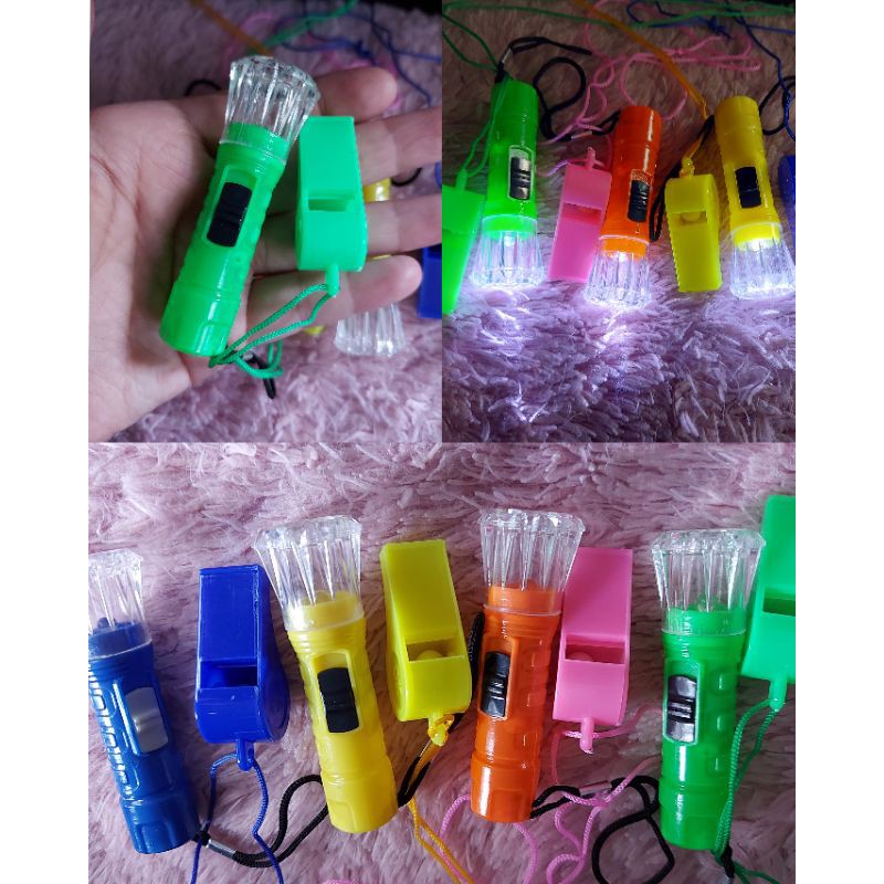 Flashlight with whistle assorted | Shopee Philippines