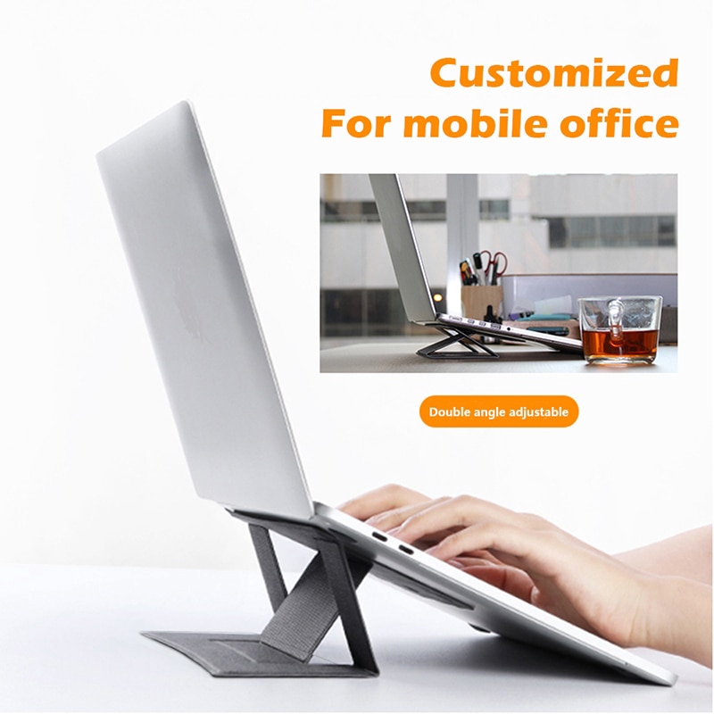 Ultra-thin Adjustable Laptop Stand Notebook Portable Collapsible ...