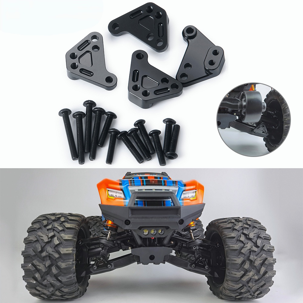 Runup Stoßdämpferhalterung – 4 Stück, Metall, Für 1/10 Maxx WideMaxx Small X 89086-4 RC Auto