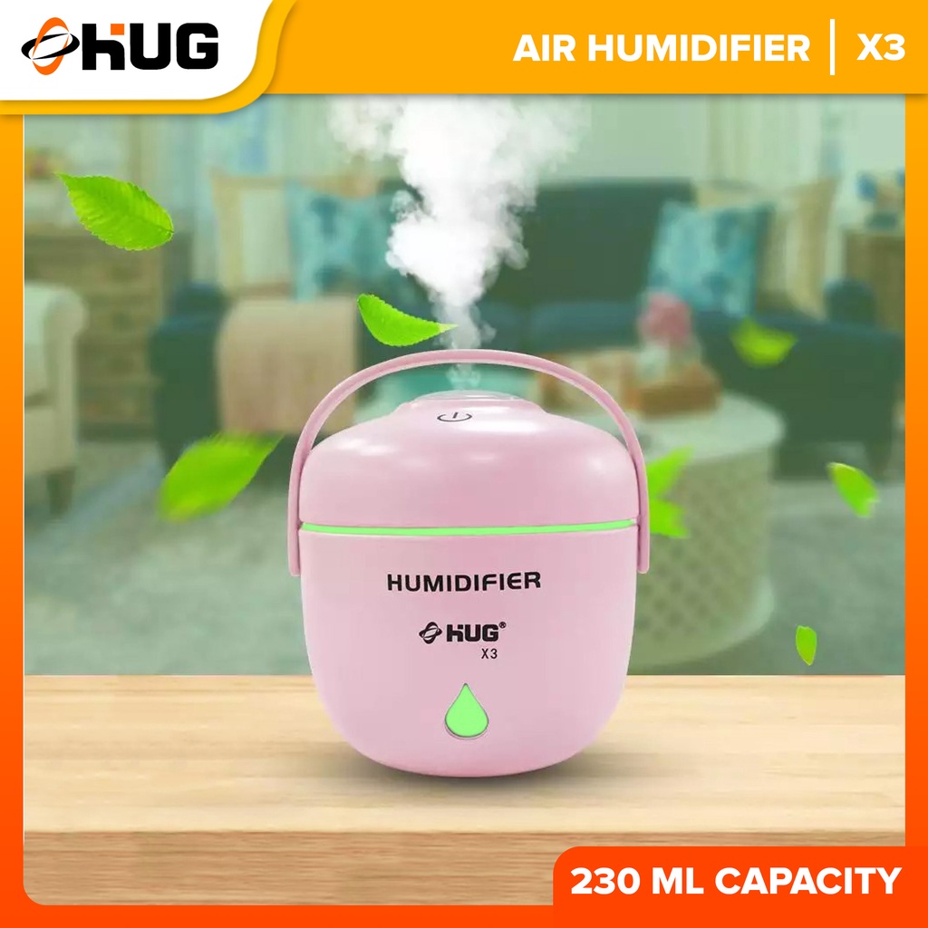 HUG 230ml Mini Bucket Air Humidifier with LED Colorful Light | Shopee ...