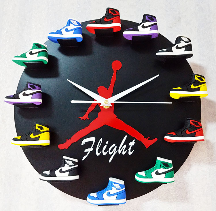 3d Sneaker Flight Jordan Clock Aj AirJordan Trend Wall Clock AJ