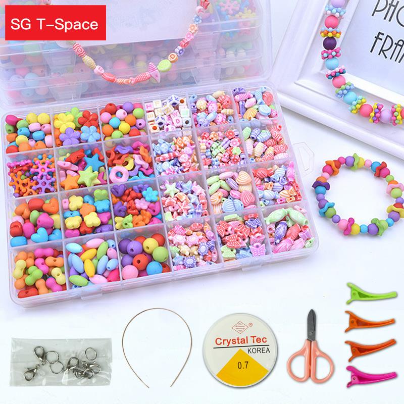 ❀DIY Handmade Beaded Toy with Accessory Set Kids Girl Weaving Bracelet  Jewelry Making Toys Education