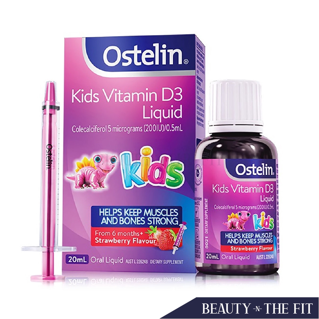 Ostelin Kids Vitamin D3 Liquid Strawberry Flavour 20ml Shopee Philippines