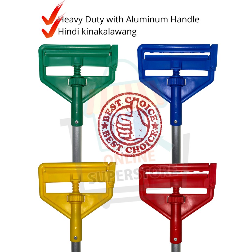 MOP Heavy Duty ScrewType Color Coded Mop Handle with Aluminum Handle