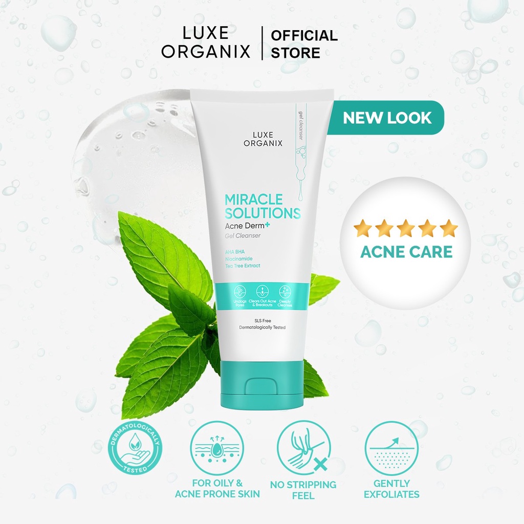 Luxe Organix Miracle Solutions Aha/Bha Exfoliating Cleanser 150mL