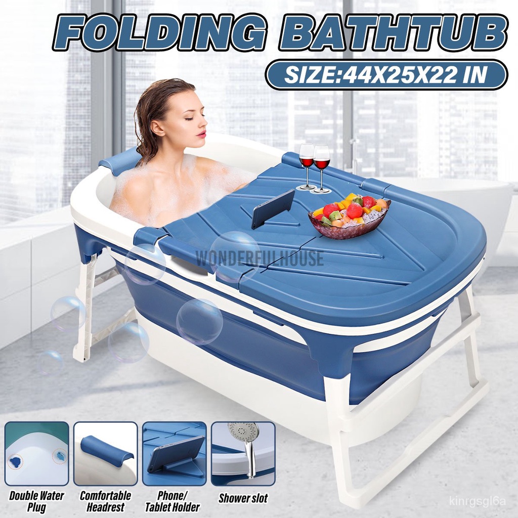 111*63*55cm Large Deep Folding Bath tub Adults Bath Tub Children Bath ...