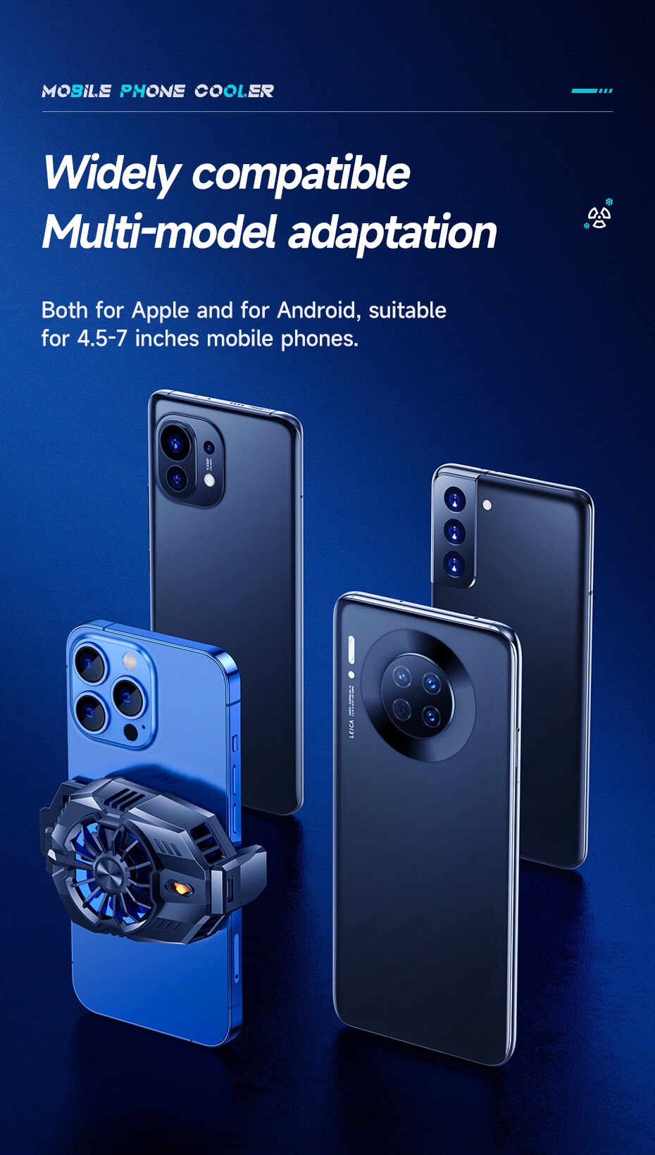 【New】HOCO GM10 Cooling Back Clip Rapid Cooling Portable Mobile Phone ...