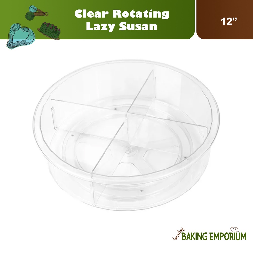 Xsential Clear Acrylic Lazy Susan Storage Organizer Pantry Shopee