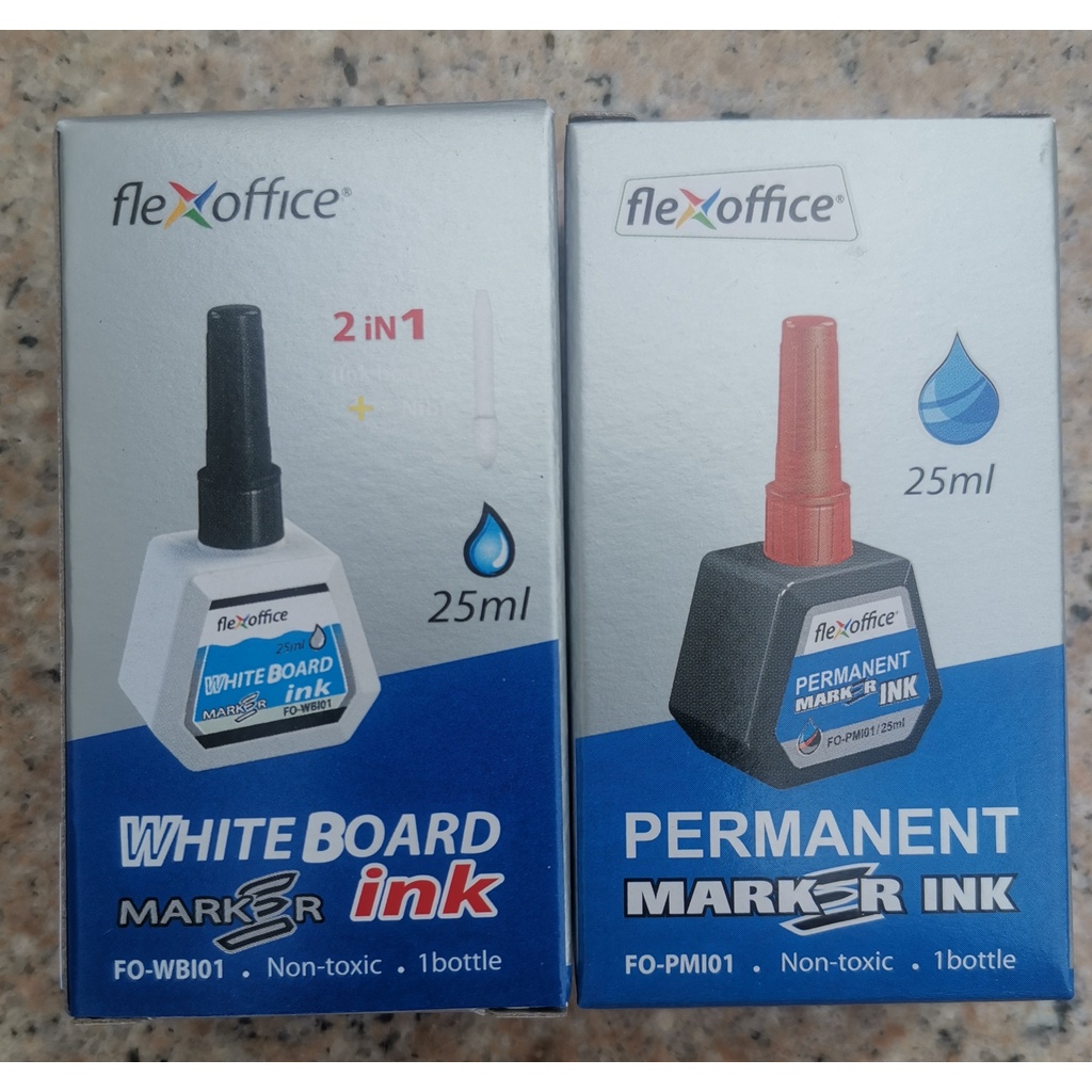 [FlexOffice] Marker Ink Permanent/White Board [25ml] Shopee Philippines