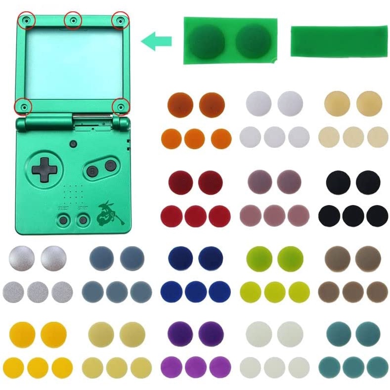 1set Rubber Plug Screw Dust Plug Cover Replacement for Nintendo Gameboy ...
