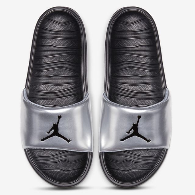 Jordan Break Slide Silver Black Shopee Philippines