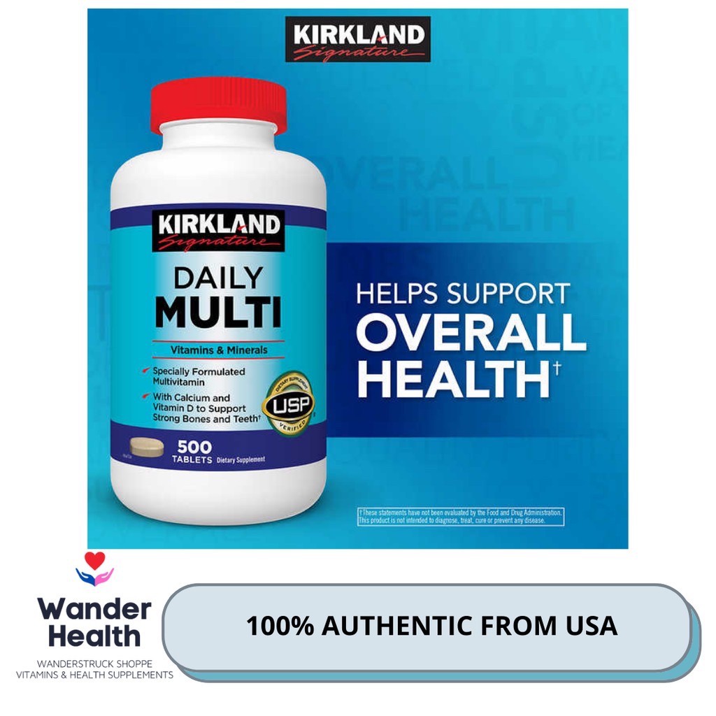 Kirkland Daily Multi Vitamins and Minerals 500 tablets Shopee Philippines