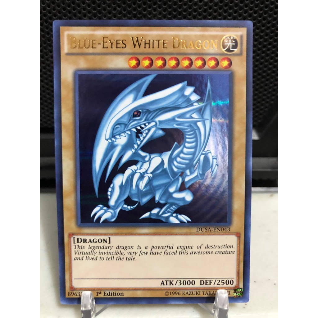 Blue-Eyes White Dragon - DUSA-EN043 - Ultra Rare 1st Edition | Shopee ...