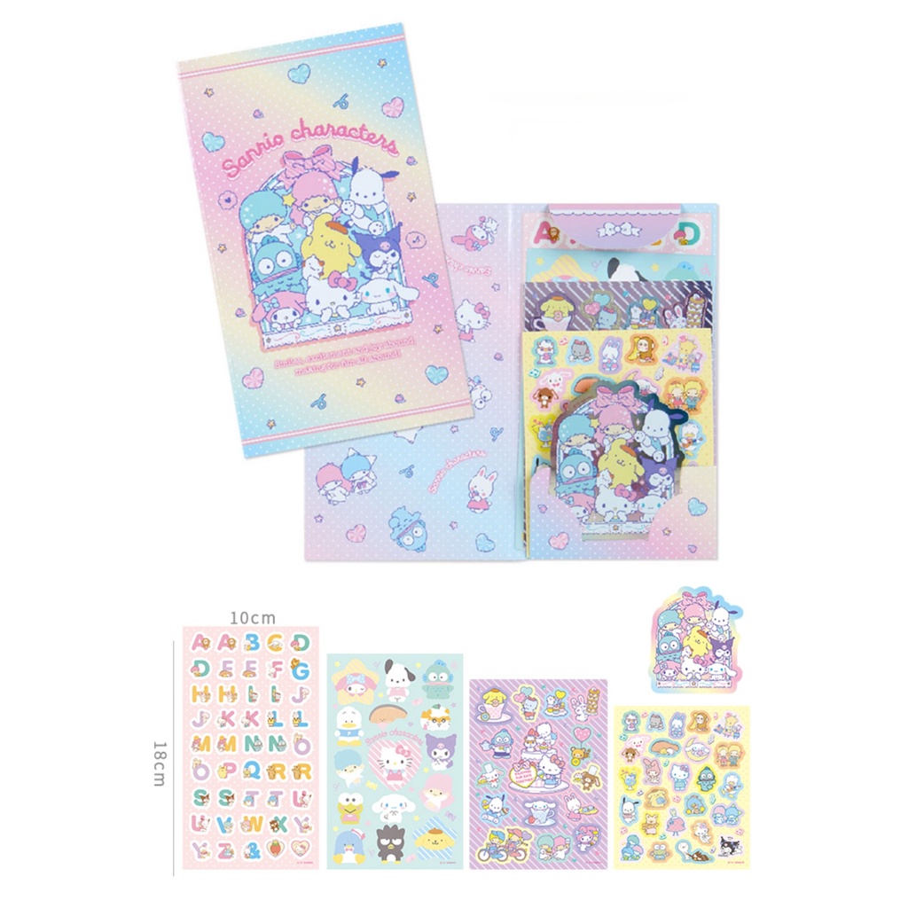 Sanrio Sticker Set Kuromi Laser Stickers Collection Student DIY ...