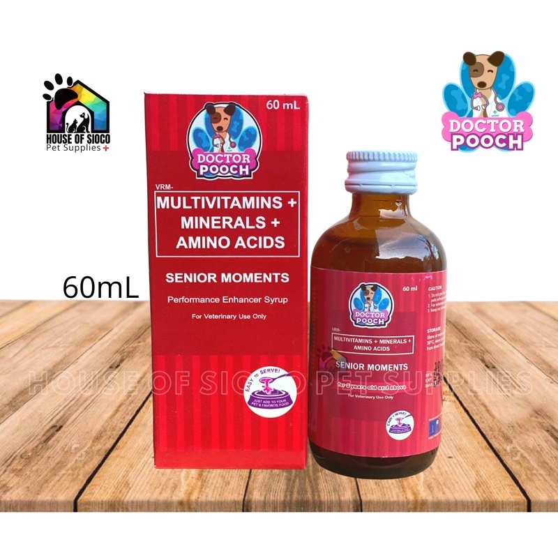 Doctor Pooch Senior Moments Vitamins 60120ml Shopee Philippines