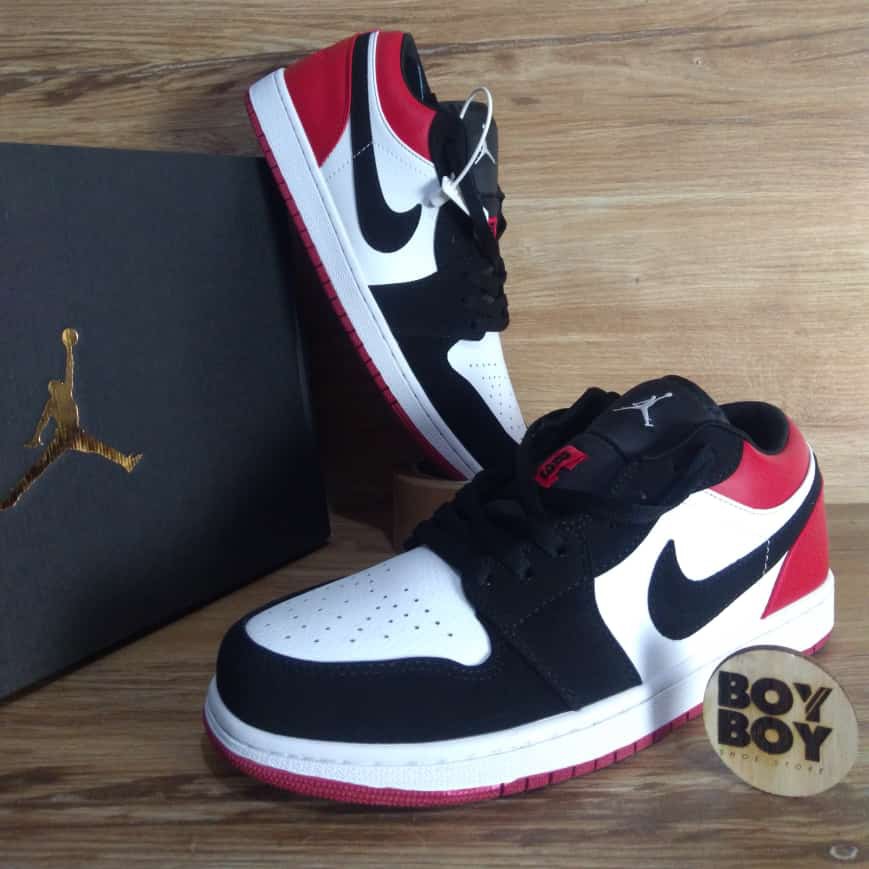 Jordan 1 black store toe low philippines