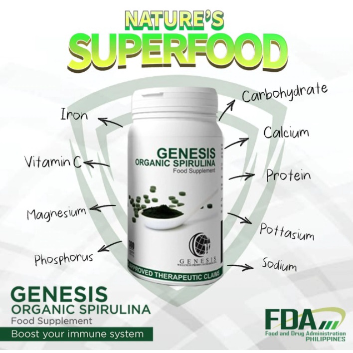 GENESIS Organic Spirulina by Dr Joseph Lee (150 tablets) 250grams per tablet
