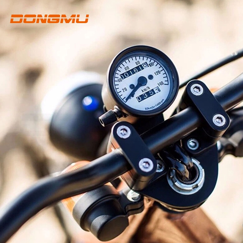 Universal Motorcycle Odometer 140KM/H LED Backlight Speedometer Gauge ...