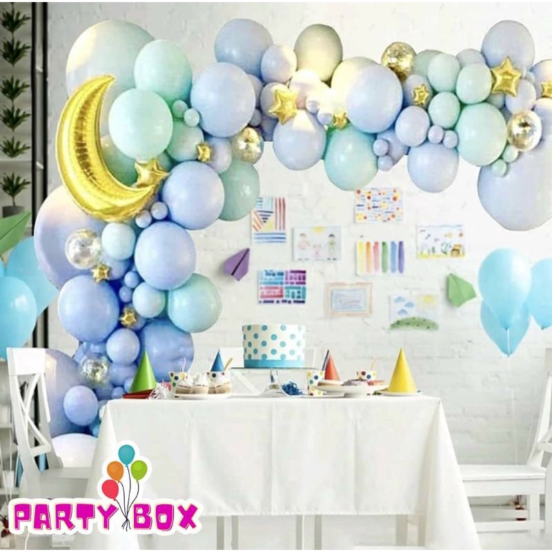 Party Box PH Pale Mint Green Balloon Set Confetti Happy Birthday