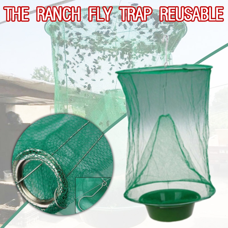 Fly Catcher 2-Pack The Ranch Reusable Fly Trap Cage - Outdoor & Bug ...