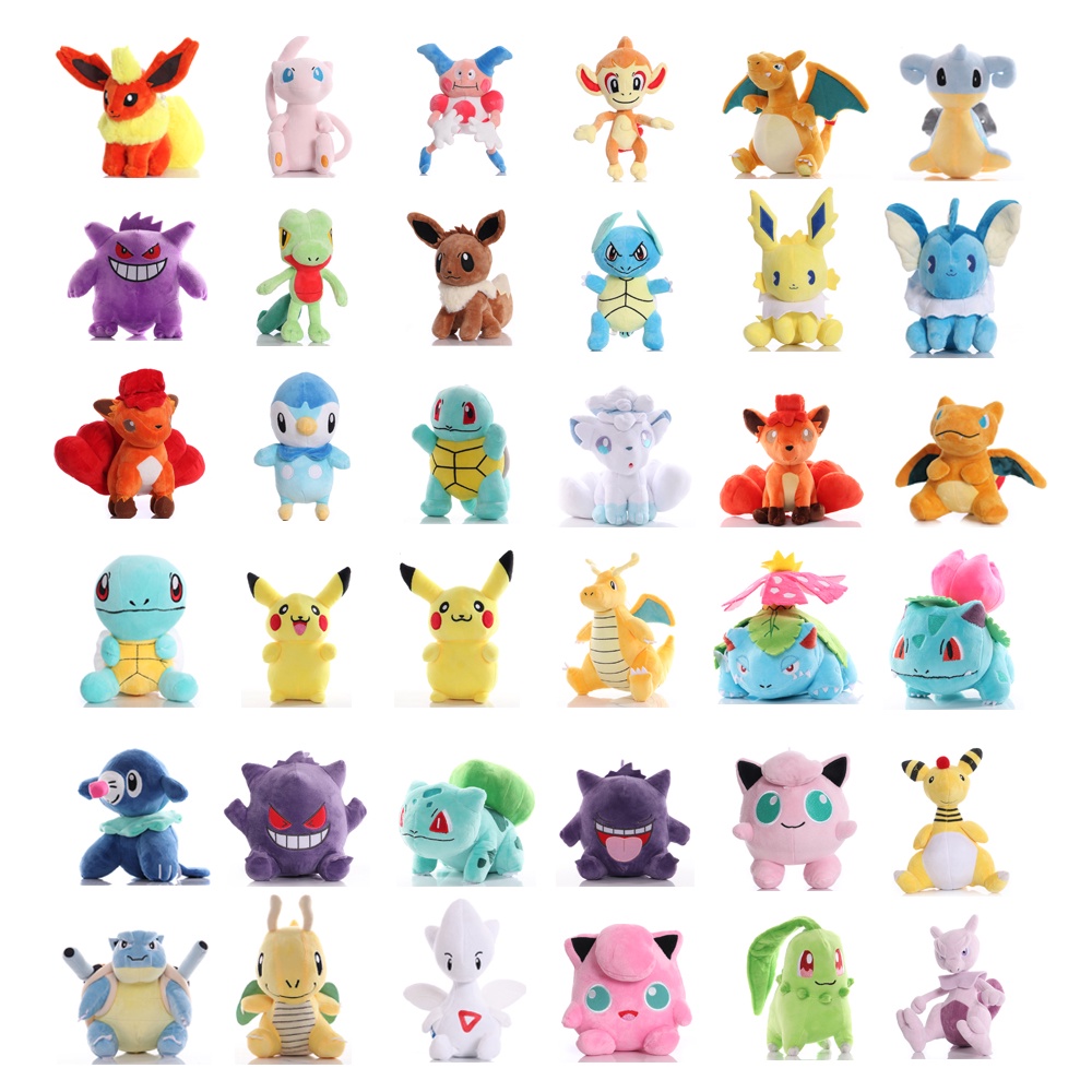 Plush toy 15-28cm TAKARA TOMY Pokemon Pikachu Dragonite Blastoise ...