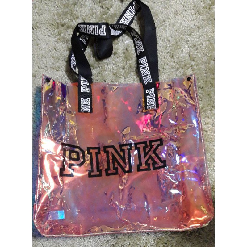 Pink transparent outlet purse