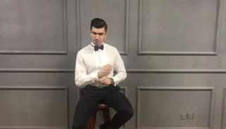 Wicked Happiness Swiss Pleat Wing-Tip Tuxedo Shirt
