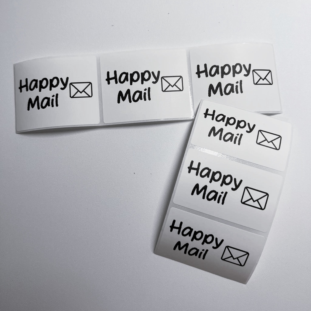 HAPPY MAIL Customized Thermal Packaging Sticker Label (50 and 100 pcs ...