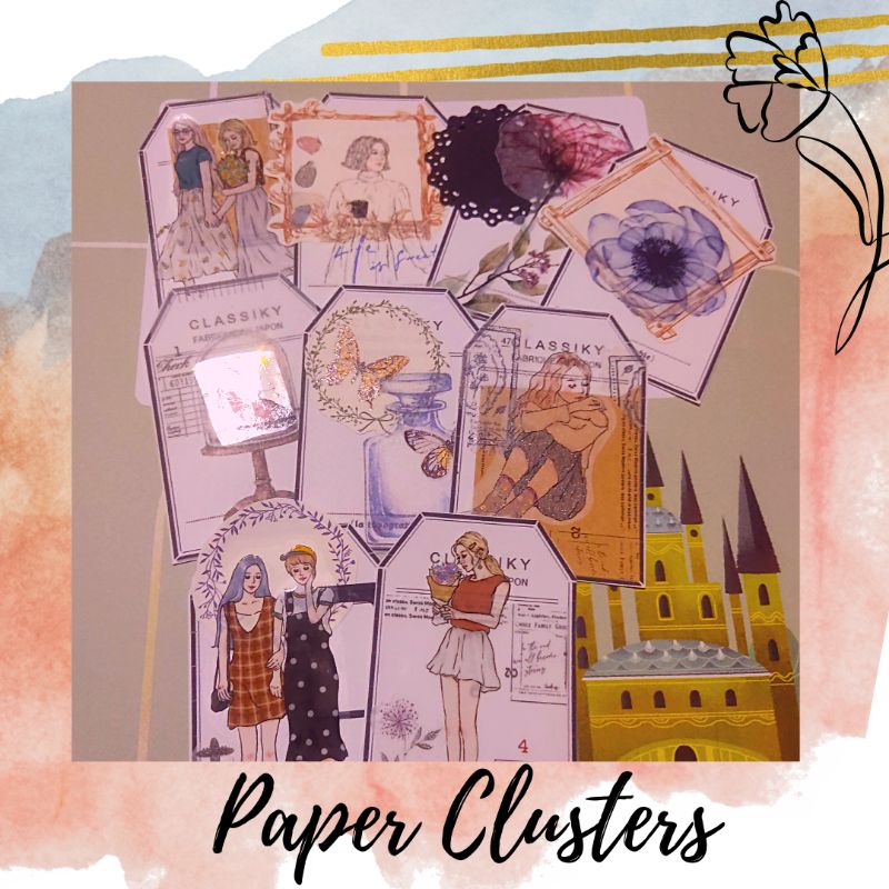 Paper Clusters | Paper Collage | Journal Tags | Ephemera | Shopee ...