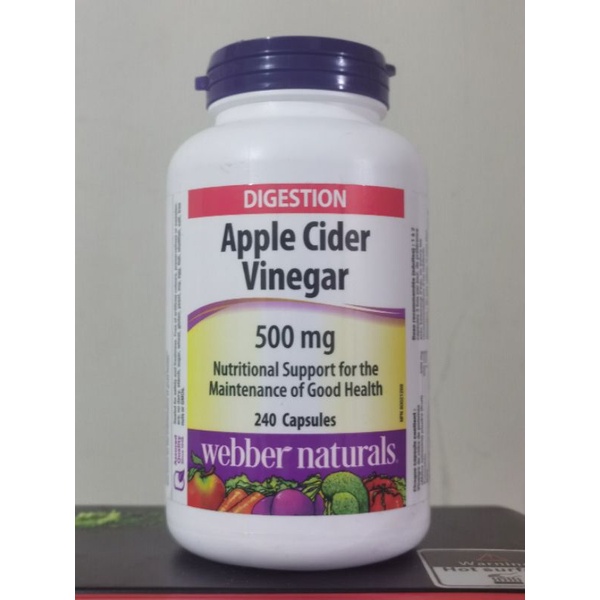 ber Natural Apple Cider vinegar 240 capsule 500mg Digestive health multivitamin supplement